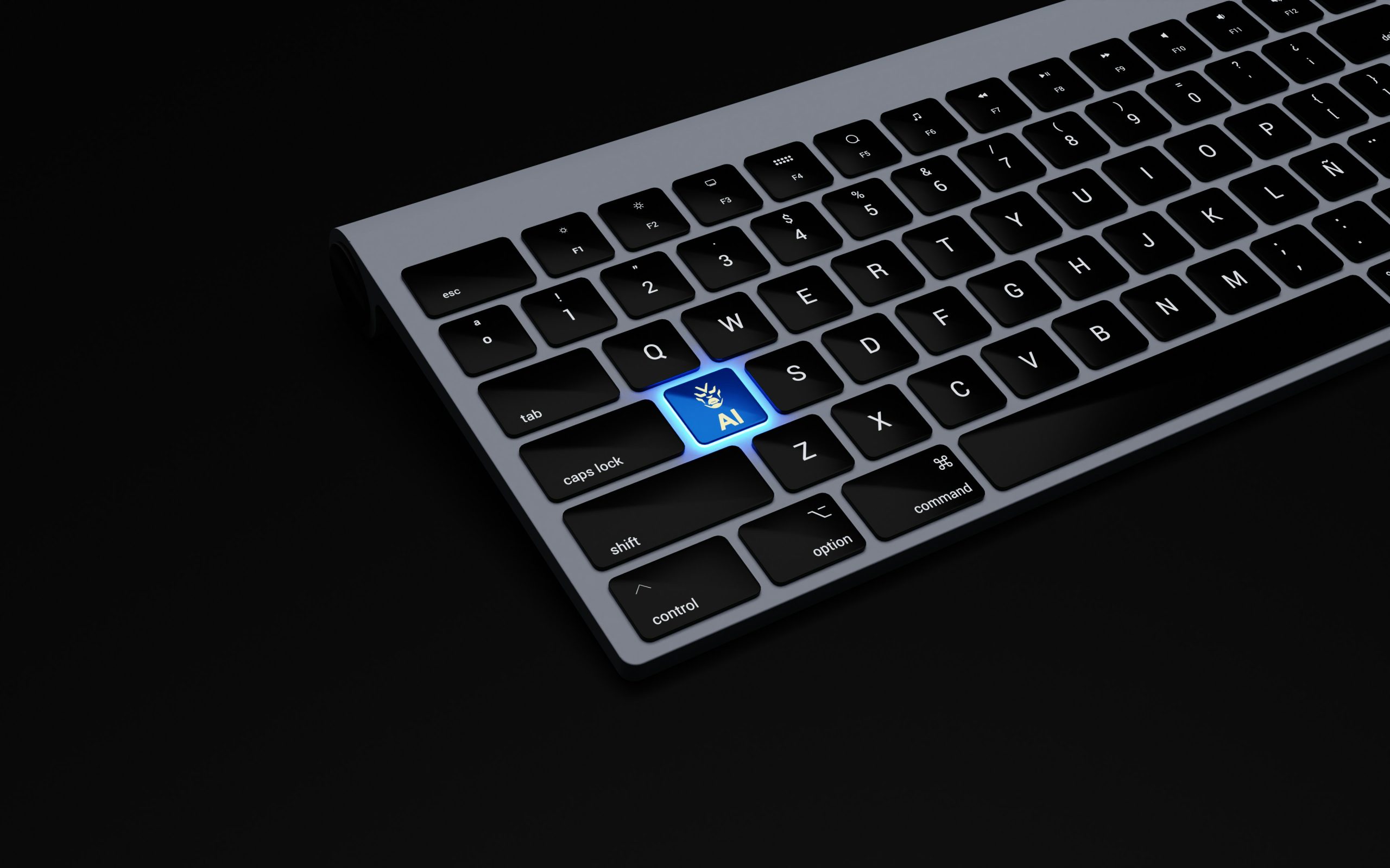 black keyword with a blue AI button